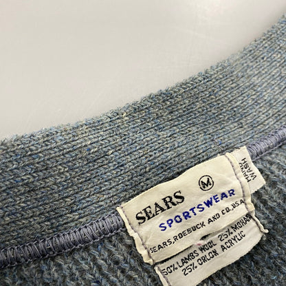【現状渡し品】【メンズ】 SEARS SPORTSWEAR シアーズ MOHAIR MIXED WOOL CARDIGAN モヘア ミックス ウール カーディガン 146-260315-as-04-izu サイズ：M カラー：ブルー系 万代Net店