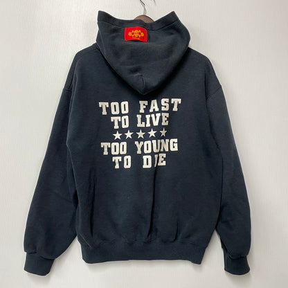 【中古品】【メンズ】 LOGO PRINT HOODIE ロゴ プリント フーディー パーカー 長袖 トップス 142-260316-as-07-izu サイズ：M カラー：ブラック 万代Net店