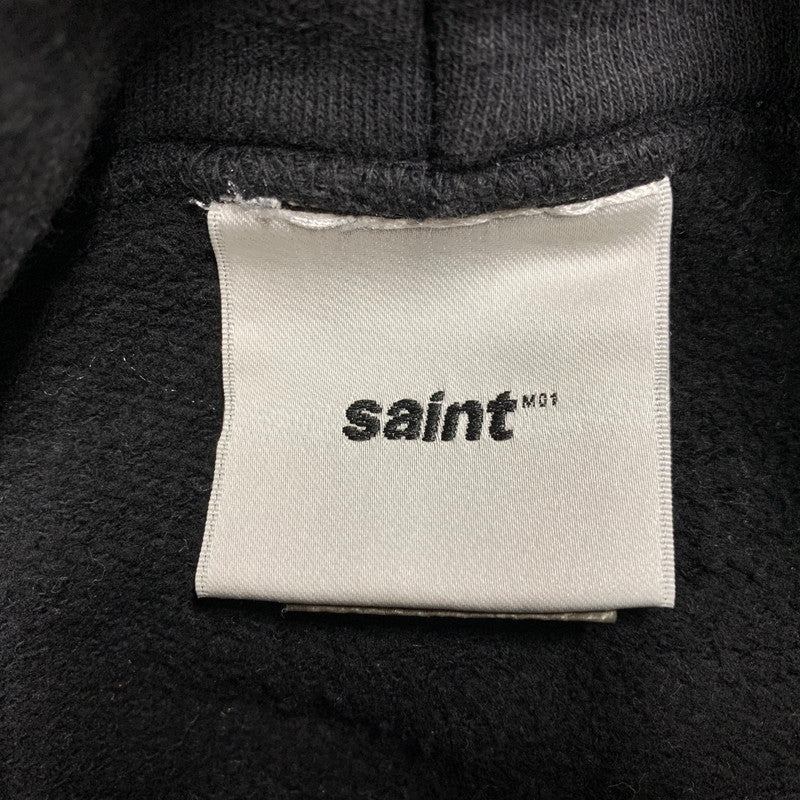 【中古品】【メンズ】 SAINT MICHAEL セントマイケル SM-HR1-0000-051 25AW HOODIE RIBON SAINT フーディー リボン セント トップス 長袖 142-260312-cs-02-izu サイズ：XL カラー：ブラック 万代Net店