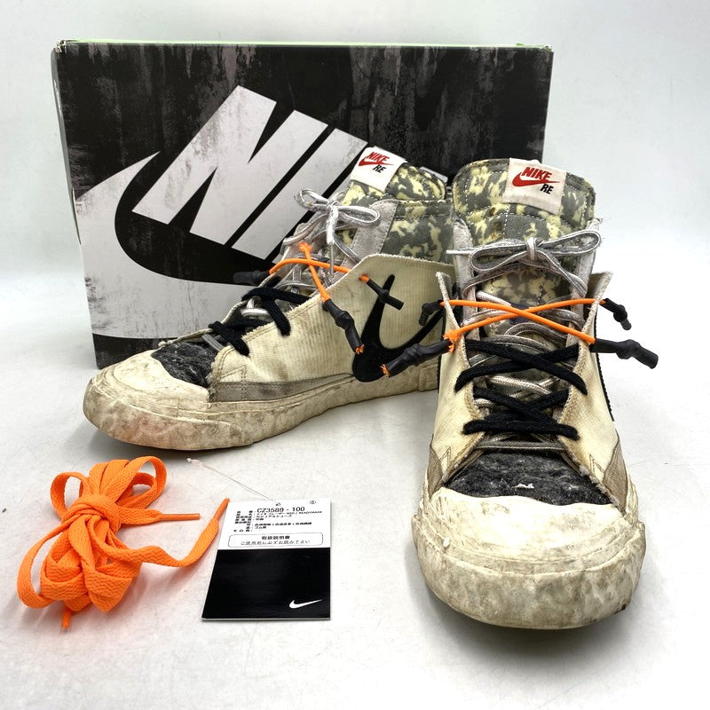 【現状渡し品】【メンズ】 ×READYMADE CZ3589-100 BLAZER MID ブレーザーミッド スニーカー 靴 160-260318-tt-06-izu サイズ：27cm カラー：WHITE/BLACK-PURE PLATINUM 万代Net店