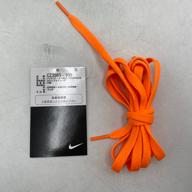 【現状渡し品】【メンズ】 ×READYMADE CZ3589-100 BLAZER MID ブレーザーミッド スニーカー 靴 160-260318-tt-06-izu サイズ：27cm カラー：WHITE/BLACK-PURE PLATINUM 万代Net店