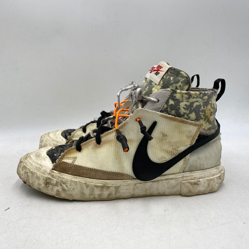 【現状渡し品】【メンズ】 ×READYMADE CZ3589-100 BLAZER MID ブレーザーミッド スニーカー 靴 160-260318-tt-06-izu サイズ：27cm カラー：WHITE/BLACK-PURE PLATINUM 万代Net店