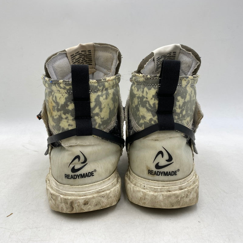 【現状渡し品】【メンズ】 ×READYMADE CZ3589-100 BLAZER MID ブレーザーミッド スニーカー 靴 160-260318-tt-06-izu サイズ：27cm カラー：WHITE/BLACK-PURE PLATINUM 万代Net店