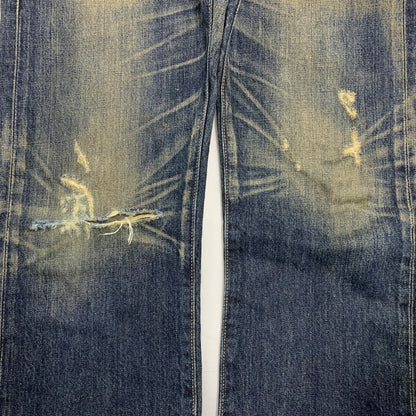 【中古品】【メンズ】 08501-00 501 DAMAGE DENIM PANTS ダメージ デニム パンツ ボトムス ズボン 158-260312-cs-01-izu サイズ：W30 L32 カラー：インディゴ 万代Net店