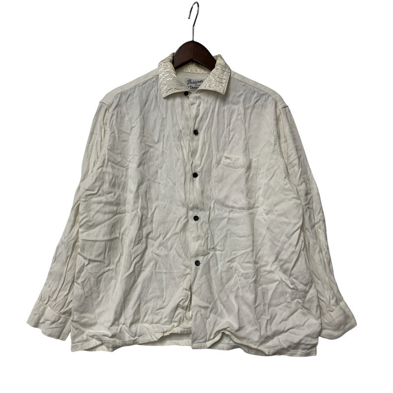 【現状渡し品】【メンズ】 CAMPUS DESIGNER COLLECTION キャンパス デザイナーコレクション 50～60’S LS SHIRT ロングスリーブ シャツ トップス 長袖 146-260312-cs-07-izu サイズ：L カラー：ホワイト 万代Net店