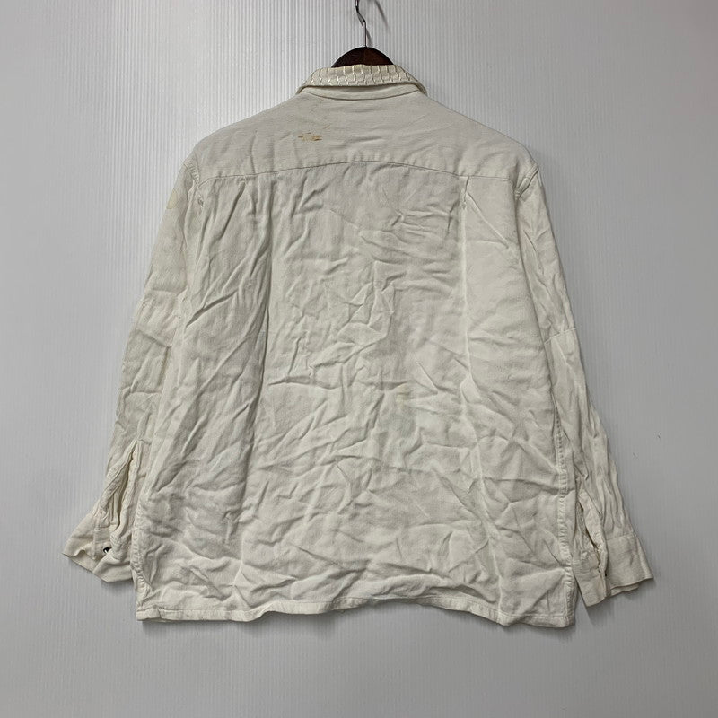【現状渡し品】【メンズ】 CAMPUS DESIGNER COLLECTION キャンパス デザイナーコレクション 50～60’S LS SHIRT ロングスリーブ シャツ トップス 長袖 146-260312-cs-07-izu サイズ：L カラー：ホワイト 万代Net店
