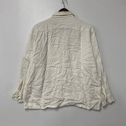【現状渡し品】【メンズ】 CAMPUS DESIGNER COLLECTION キャンパス デザイナーコレクション 50～60’S LS SHIRT ロングスリーブ シャツ トップス 長袖 146-260312-cs-07-izu サイズ：L カラー：ホワイト 万代Net店
