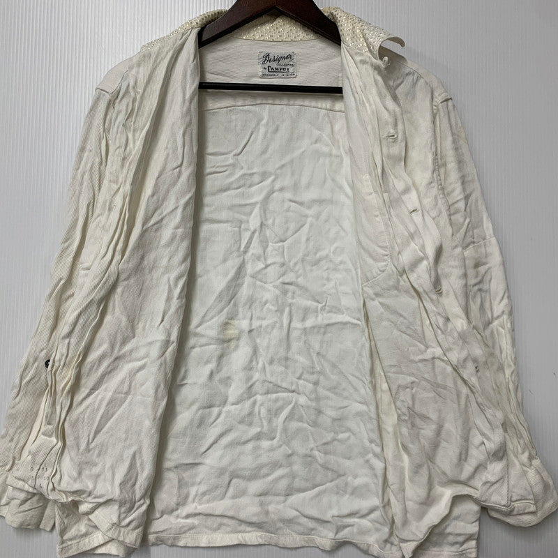 【現状渡し品】【メンズ】 CAMPUS DESIGNER COLLECTION キャンパス デザイナーコレクション 50～60’S LS SHIRT ロングスリーブ シャツ トップス 長袖 146-260312-cs-07-izu サイズ：L カラー：ホワイト 万代Net店