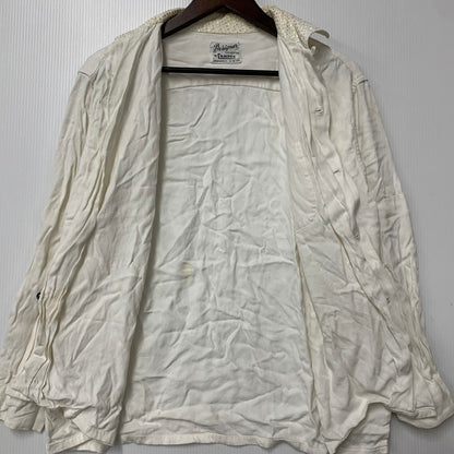【現状渡し品】【メンズ】 CAMPUS DESIGNER COLLECTION キャンパス デザイナーコレクション 50～60’S LS SHIRT ロングスリーブ シャツ トップス 長袖 146-260312-cs-07-izu サイズ：L カラー：ホワイト 万代Net店