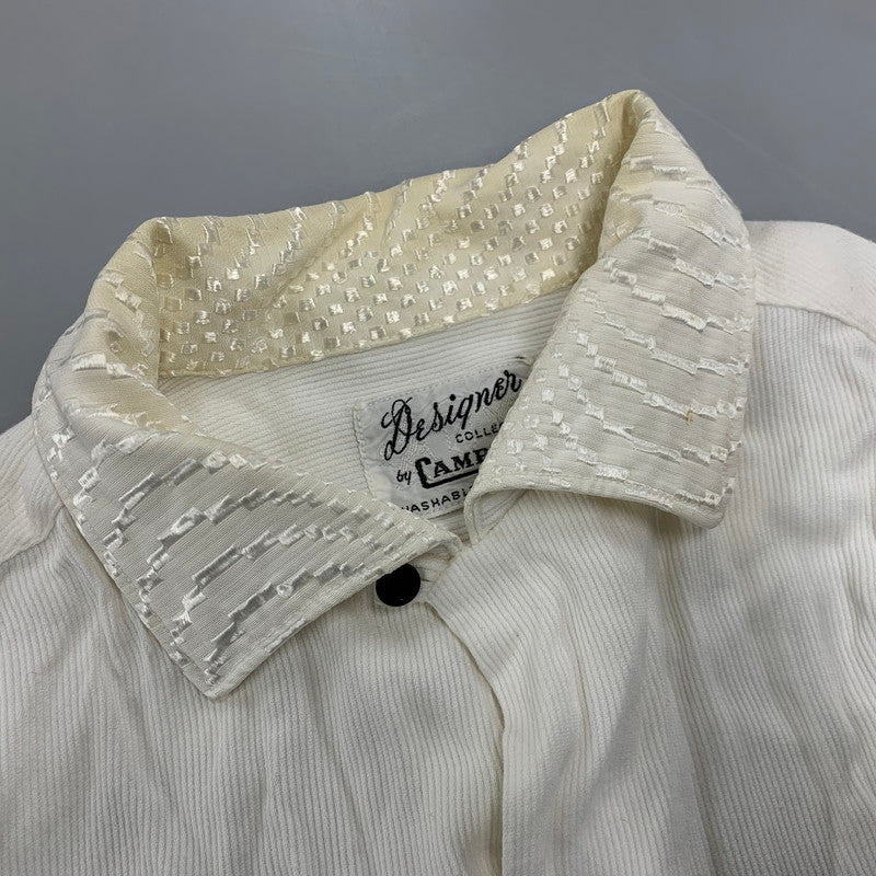 【現状渡し品】【メンズ】 CAMPUS DESIGNER COLLECTION キャンパス デザイナーコレクション 50～60’S LS SHIRT ロングスリーブ シャツ トップス 長袖 146-260312-cs-07-izu サイズ：L カラー：ホワイト 万代Net店