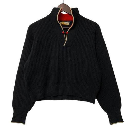 【中古品】【メンズ】 PURITAN ピューリタン 50’S ROCKABILLY KNIT SWEATER ロカビリー ニット セーター トップス 長袖 146-260312-cs-08-izu サイズ：38 カラー：ブラック 万代Net店