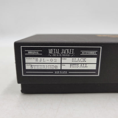 【中古品】【メンズ】 ROCKIN'JELLY BEAN ロッキン ジェリービーン × METAL JACKET メタル ジャケット MJL-02 ROLLER GIRL ローラーガール G.T. STEERHIDE ステアハイド LEATHER LONG WALLET レザー ロング ウォレット 財布 長財布 200-260411-ya-12-izu カラー：BLACK 万代Net店