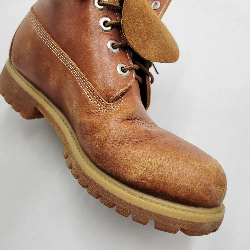 【中古品】【メンズ】 Timberland ティンバーランド 6 INCH PREMIUM LEATHER BOOTS 44519 6インチ プレミアム レザー ブーツ シューズ 靴 164-260313-ay-07-izu サイズ：8W カラー：ブラウン 万代Net店