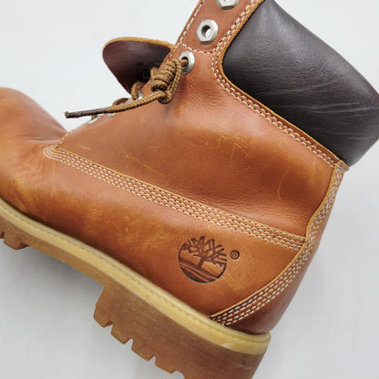 【中古品】【メンズ】 Timberland ティンバーランド 6 INCH PREMIUM LEATHER BOOTS 44519 6インチ プレミアム レザー ブーツ シューズ 靴 164-260313-ay-07-izu サイズ：8W カラー：ブラウン 万代Net店