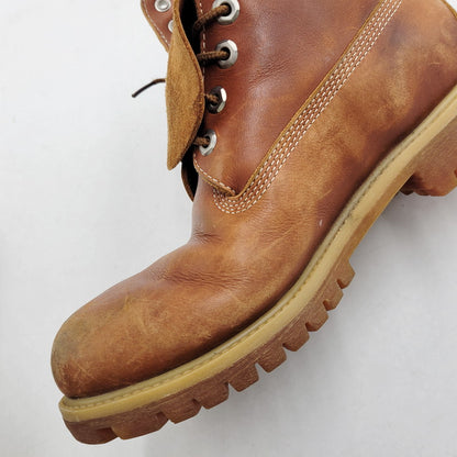 【中古品】【メンズ】 Timberland ティンバーランド 6 INCH PREMIUM LEATHER BOOTS 44519 6インチ プレミアム レザー ブーツ シューズ 靴 164-260313-ay-07-izu サイズ：8W カラー：ブラウン 万代Net店