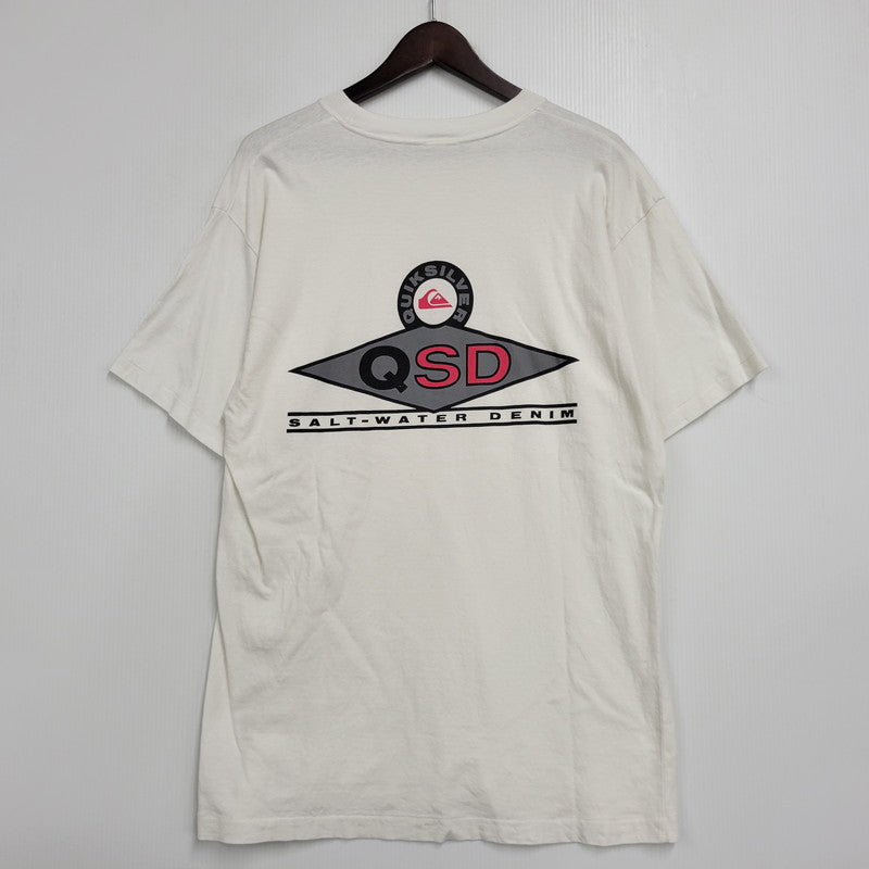 【中古品】【メンズ】 QUICKSILVER クイックシルバー QSD PRINT SS TEE プリント 半袖Tシャツ 両シングル 146-260801-as-19-izu カラー：ホワイト 万代Net店