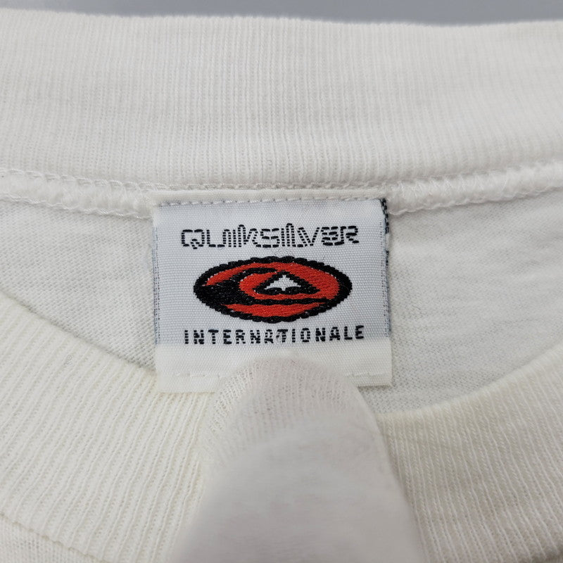 【中古品】【メンズ】 QUICKSILVER クイックシルバー QSD PRINT SS TEE プリント 半袖Tシャツ 両シングル 146-260801-as-19-izu カラー：ホワイト 万代Net店