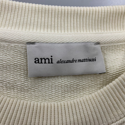 【中古品】【メンズ】 ami alexandre mattiussi アミアレクサンドレマチウシ USW778.747 NATURAL COTTON AMI DE COEUR SWEATSHIRT スウェット トレーナー 141-260313-ya-12-izu サイズ：L カラー：アイボリー 万代Net店