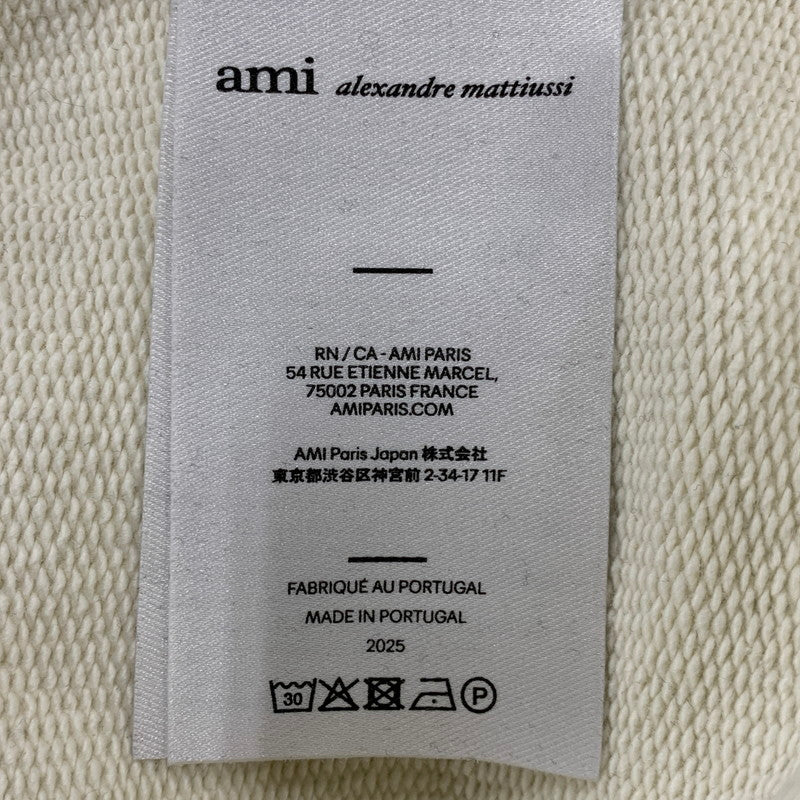 【中古品】【メンズ】 ami alexandre mattiussi アミアレクサンドレマチウシ USW778.747 NATURAL COTTON AMI DE COEUR SWEATSHIRT スウェット トレーナー 141-260313-ya-12-izu サイズ：L カラー：アイボリー 万代Net店