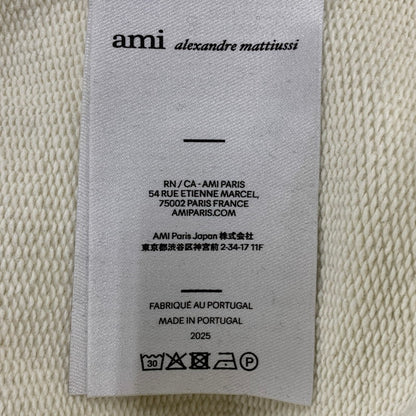 【中古品】【メンズ】 ami alexandre mattiussi アミアレクサンドレマチウシ USW778.747 NATURAL COTTON AMI DE COEUR SWEATSHIRT スウェット トレーナー 141-260313-ya-12-izu サイズ：L カラー：アイボリー 万代Net店