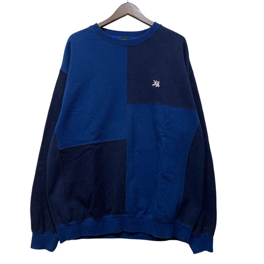 【中古品】【メンズ】 XLARGE エクストララージ 101231012001 PANELED CREWNECK SWEAT パネルド クルーネック スウェット トップス 長袖 142-260730-cs-26-izu サイズ：XL カラー：ブルー 万代Net店