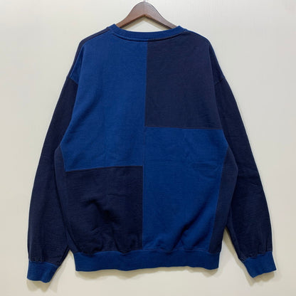 【中古品】【メンズ】 XLARGE エクストララージ 101231012001 PANELED CREWNECK SWEAT パネルド クルーネック スウェット トップス 長袖 142-260730-cs-26-izu サイズ：XL カラー：ブルー 万代Net店
