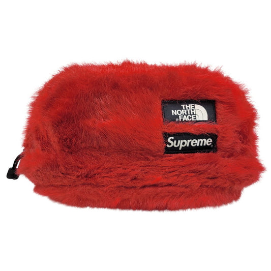 【中古品】【メンズ/レディース】 Supreme シュプリーム × THE NORTH FACE ザ・ノースフェイス FAUX FUR WAIST BAG NM82093I NF0A5G87 フェイク ファー ウエスト バッグ カバン 鞄 188-260314-as-04-izu カラー：レッド 万代Net店