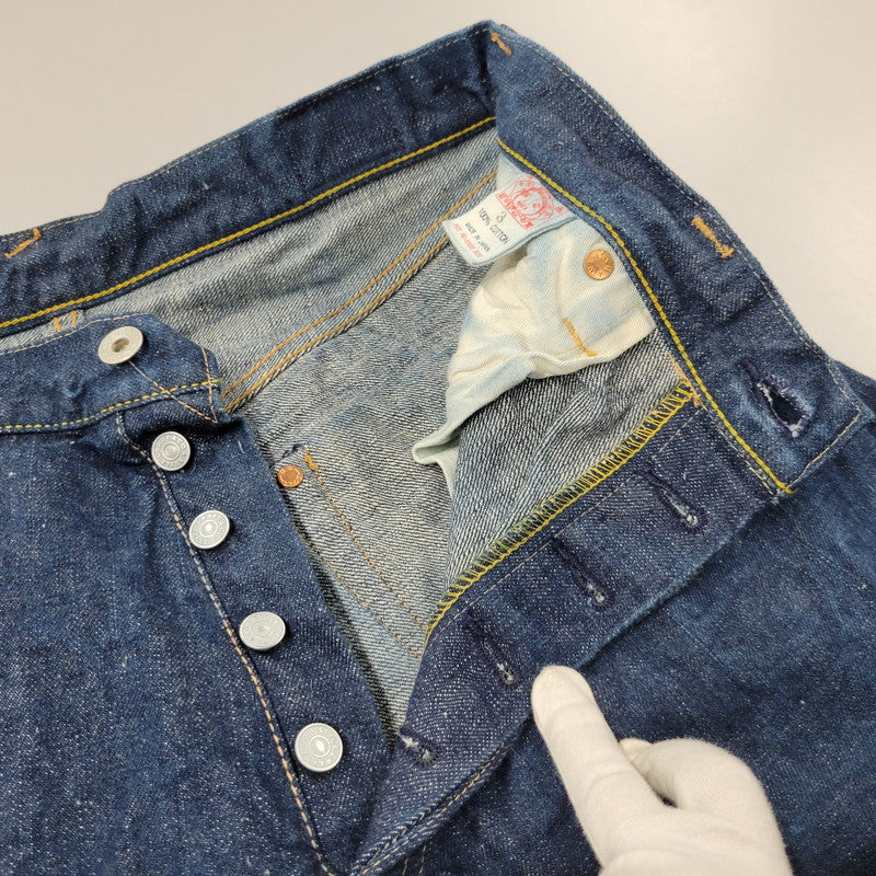 【中古品】【メンズ】 YAMANE DELUXE ヤマネデラックス HAYAOKI BUTTON FLY DENIM PANTS ボタンフライ デニムパンツ ジーンズ ボトムス 156-260314-as-14-izu サイズ：3 カラー：インディゴ 万代Net店