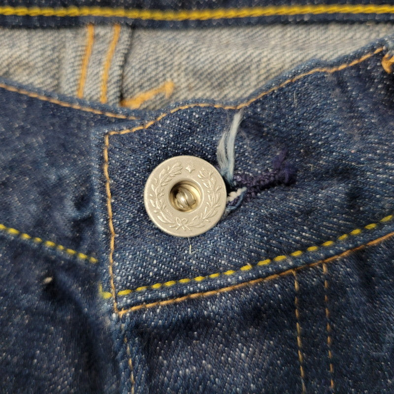 【中古品】【メンズ】 YAMANE DELUXE ヤマネデラックス HAYAOKI BUTTON FLY DENIM PANTS ボタンフライ デニムパンツ ジーンズ ボトムス 156-260314-as-14-izu サイズ：3 カラー：インディゴ 万代Net店