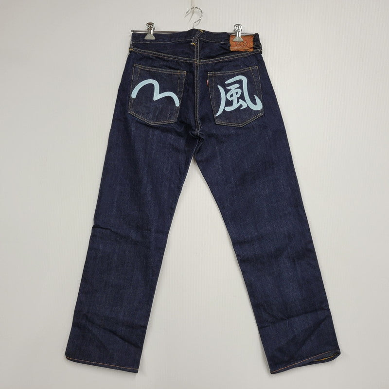 【中古品】【メンズ】 EVISU エヴィス ZIPFLY DENIM PANTS LOT2005 ジップフライ デニムパンツ 風×カモメ ジーンズ ボトムス 156-260314-as-12-izu サイズ：32×35 カラー：インディゴ 万代Net店