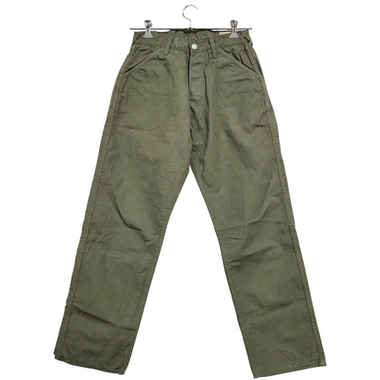 【中古品】【メンズ】 EVISU エヴィス PRINT BUTTON FLY WORK PANTS プリント ボタンフライ ワークパンツ カモメ ボトムス 156-260314-as-11-izu サイズ：32 カラー：カーキ 万代Net店