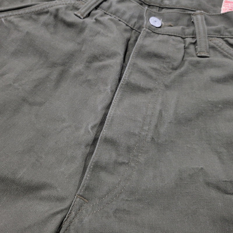 【中古品】【メンズ】 EVISU エヴィス PRINT BUTTON FLY WORK PANTS プリント ボタンフライ ワークパンツ カモメ ボトムス 156-260314-as-11-izu サイズ：32 カラー：カーキ 万代Net店