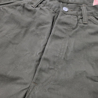 【中古品】【メンズ】 EVISU エヴィス PRINT BUTTON FLY WORK PANTS プリント ボタンフライ ワークパンツ カモメ ボトムス 156-260314-as-11-izu サイズ：32 カラー：カーキ 万代Net店
