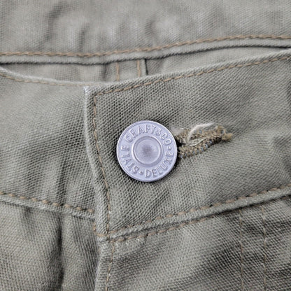 【中古品】【メンズ】 EVISU エヴィス PRINT BUTTON FLY WORK PANTS プリント ボタンフライ ワークパンツ カモメ ボトムス 156-260314-as-11-izu サイズ：32 カラー：カーキ 万代Net店