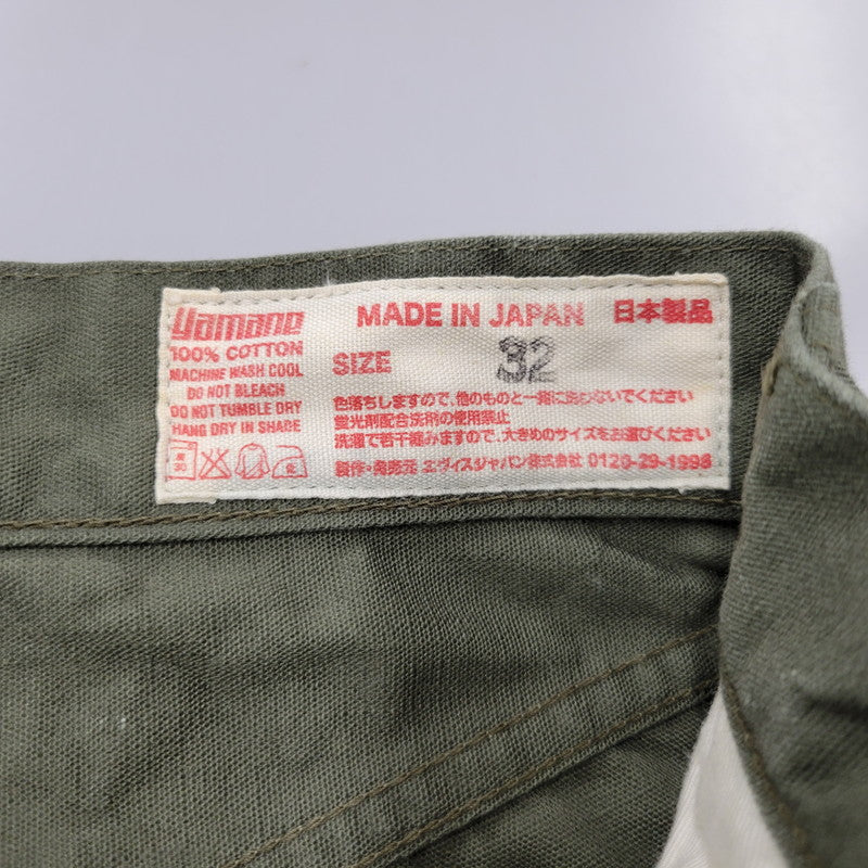 【中古品】【メンズ】 EVISU エヴィス PRINT BUTTON FLY WORK PANTS プリント ボタンフライ ワークパンツ カモメ ボトムス 156-260314-as-11-izu サイズ：32 カラー：カーキ 万代Net店