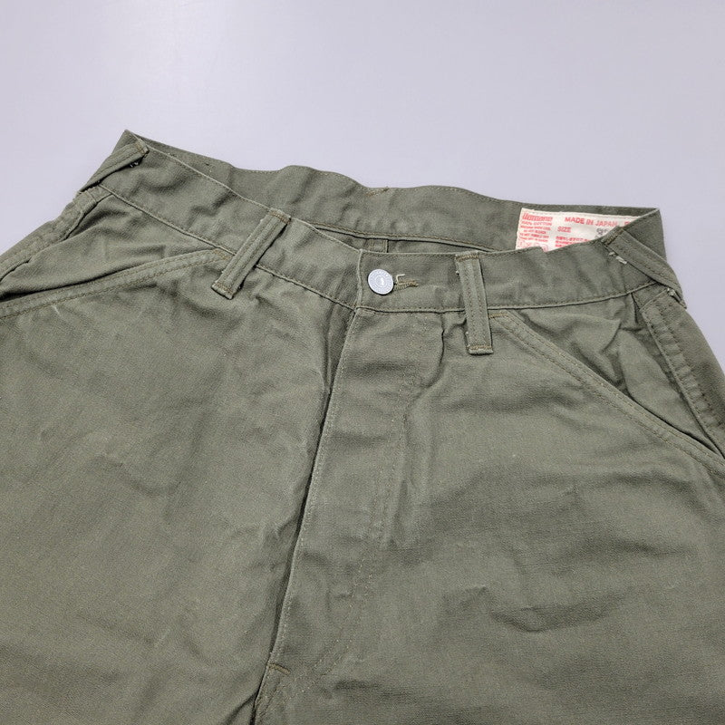 【中古品】【メンズ】 EVISU エヴィス PRINT BUTTON FLY WORK PANTS プリント ボタンフライ ワークパンツ カモメ ボトムス 156-260314-as-11-izu サイズ：32 カラー：カーキ 万代Net店