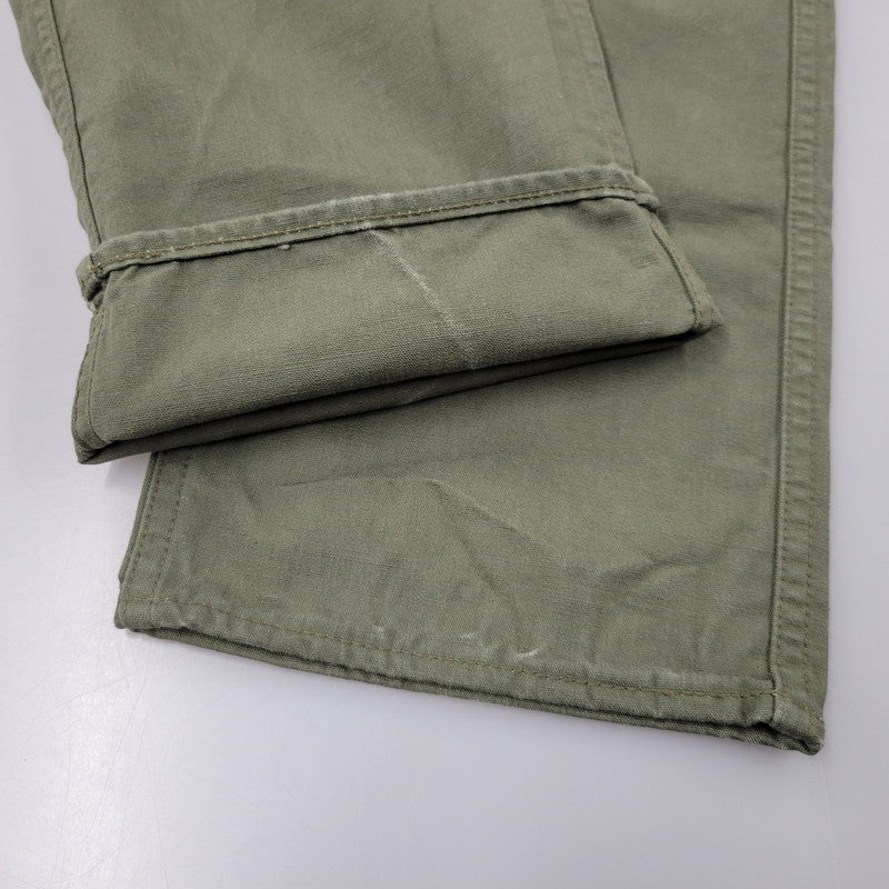 【中古品】【メンズ】 EVISU エヴィス PRINT BUTTON FLY WORK PANTS プリント ボタンフライ ワークパンツ カモメ ボトムス 156-260314-as-11-izu サイズ：32 カラー：カーキ 万代Net店