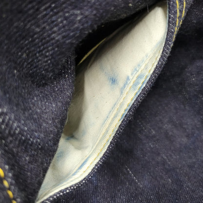 【中古品】【メンズ】 YAMANE DELUXE ヤマネデラックス HAYAOKI BUTTON FLY DENIM PANTS ボタンフライ デニムパンツ ジーンズ ボトムス 156-260314-as-15-izu サイズ：34×35 カラー：インディゴ 万代Net店