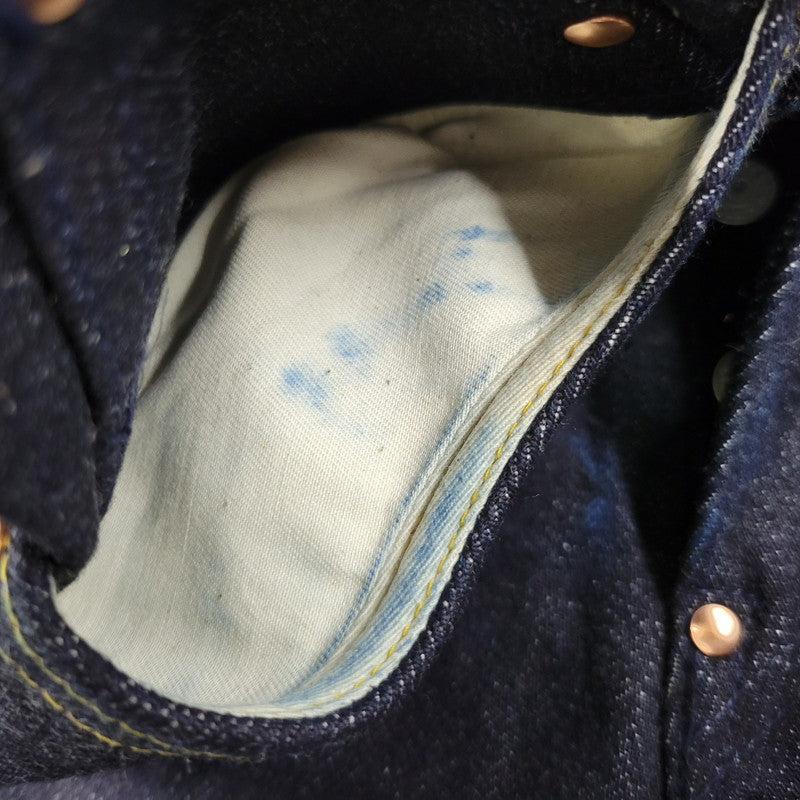 【中古品】【メンズ】 YAMANE DELUXE ヤマネデラックス HAYAOKI BUTTON FLY DENIM PANTS ボタンフライ デニムパンツ ジーンズ ボトムス 156-260314-as-15-izu サイズ：34×35 カラー：インディゴ 万代Net店
