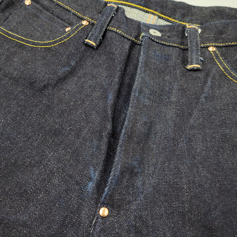 【中古品】【メンズ】 YAMANE DELUXE ヤマネデラックス HAYAOKI BUTTON FLY DENIM PANTS ボタンフライ デニムパンツ ジーンズ ボトムス 156-260314-as-15-izu サイズ：34×35 カラー：インディゴ 万代Net店