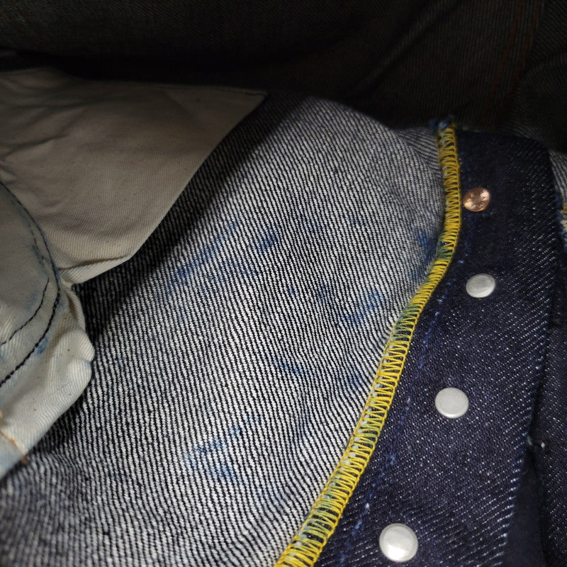 【中古品】【メンズ】 YAMANE DELUXE ヤマネデラックス HAYAOKI BUTTON FLY DENIM PANTS ボタンフライ デニムパンツ ジーンズ ボトムス 156-260314-as-15-izu サイズ：34×35 カラー：インディゴ 万代Net店