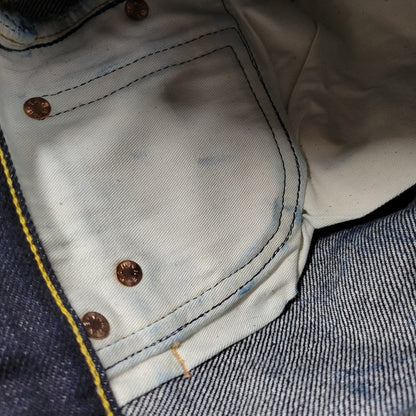 【中古品】【メンズ】 YAMANE DELUXE ヤマネデラックス HAYAOKI BUTTON FLY DENIM PANTS ボタンフライ デニムパンツ ジーンズ ボトムス 156-260314-as-15-izu サイズ：34×35 カラー：インディゴ 万代Net店