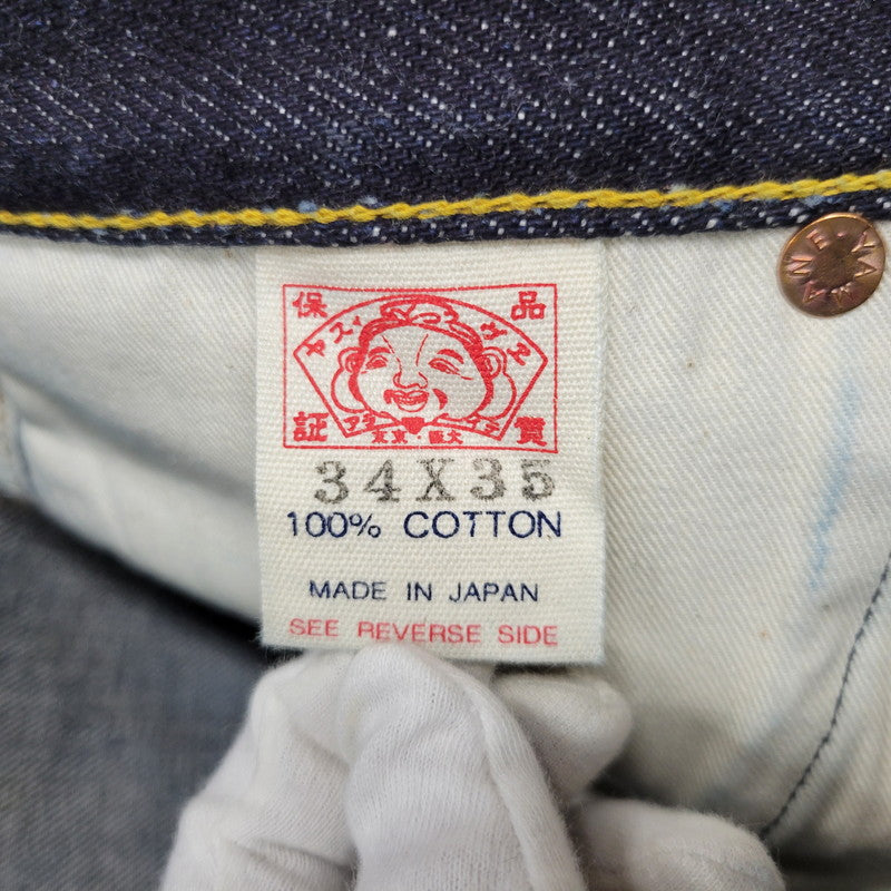 【中古品】【メンズ】 YAMANE DELUXE ヤマネデラックス HAYAOKI BUTTON FLY DENIM PANTS ボタンフライ デニムパンツ ジーンズ ボトムス 156-260314-as-15-izu サイズ：34×35 カラー：インディゴ 万代Net店