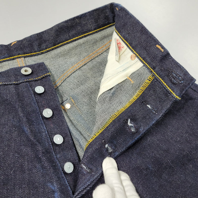 【中古品】【メンズ】 YAMANE DELUXE ヤマネデラックス HAYAOKI BUTTON FLY DENIM PANTS ボタンフライ デニムパンツ ジーンズ ボトムス 156-260314-as-15-izu サイズ：34×35 カラー：インディゴ 万代Net店