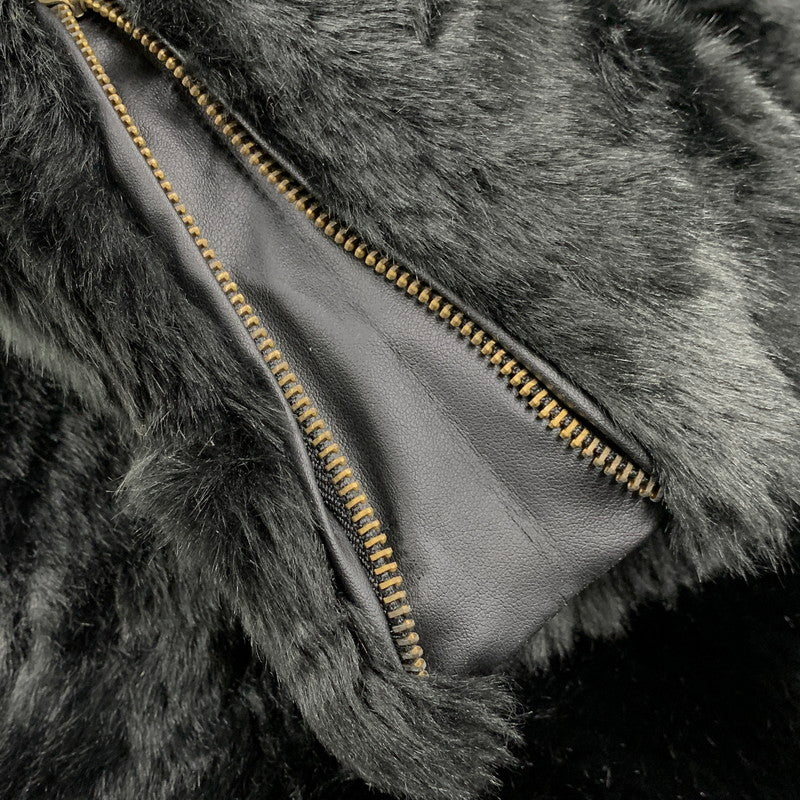 【中古品】【メンズ】 KARL KANI カールカナイ 33K1619 ACRYLIC FUR FULL ZIP JACKET アクリルファー フルジップ ジャケット アウター 142-260314-kh-08-izu サイズ：L カラー：ブラック 万代Net店