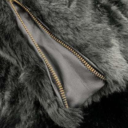 【中古品】【メンズ】 KARL KANI カールカナイ 33K1619 ACRYLIC FUR FULL ZIP JACKET アクリルファー フルジップ ジャケット アウター 142-260314-kh-08-izu サイズ：L カラー：ブラック 万代Net店