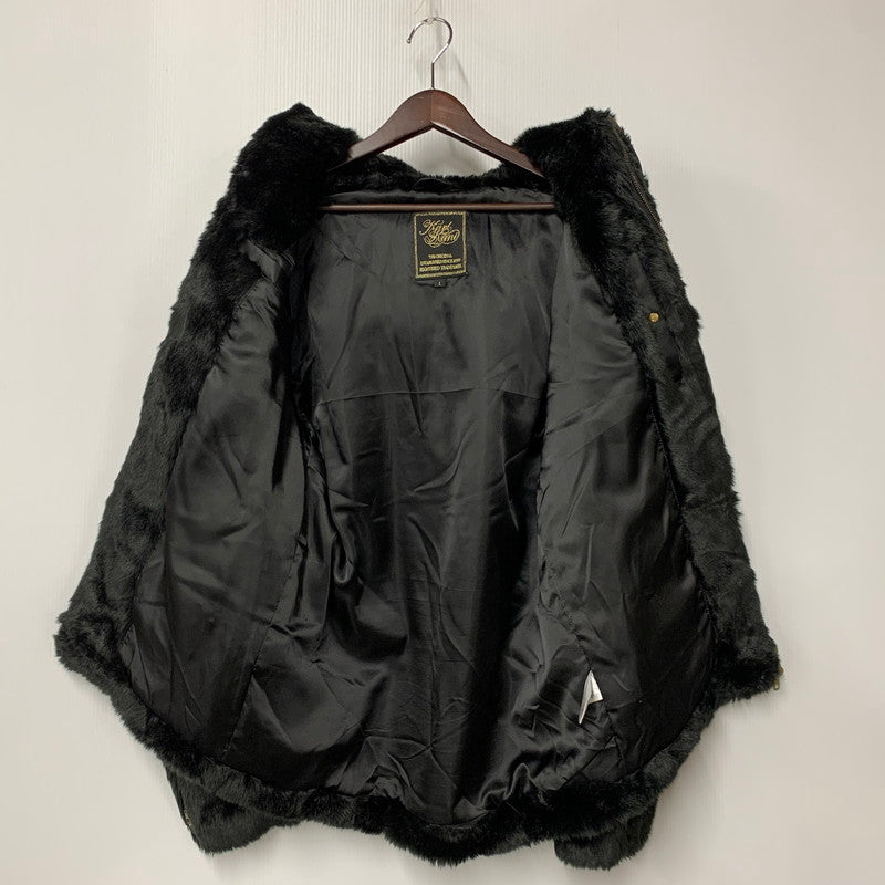 【中古品】【メンズ】 KARL KANI カールカナイ 33K1619 ACRYLIC FUR FULL ZIP JACKET アクリルファー フルジップ ジャケット アウター 142-260314-kh-08-izu サイズ：L カラー：ブラック 万代Net店