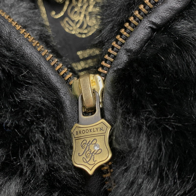 【中古品】【メンズ】 KARL KANI カールカナイ 33K1619 ACRYLIC FUR FULL ZIP JACKET アクリルファー フルジップ ジャケット アウター 142-260314-kh-08-izu サイズ：L カラー：ブラック 万代Net店