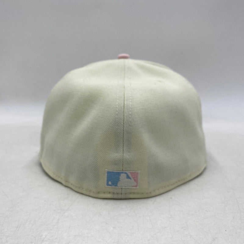【中古品】【メンズ/レディース】 59FIFTY SEATTLE MARINERS シアトル・マリナーズ 帽子 キャップ 185-260318-tt-03-izu サイズ：7 3/4 (61.5cm) カラー：アイボリー×ピンク 万代Net店