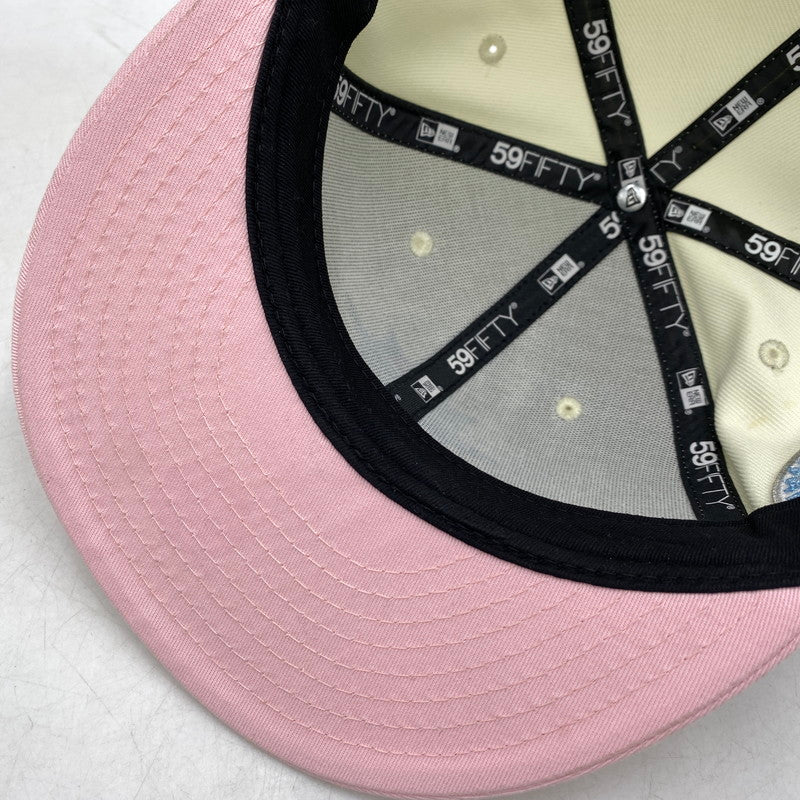 【中古品】【メンズ/レディース】 59FIFTY SEATTLE MARINERS シアトル・マリナーズ 帽子 キャップ 185-260318-tt-03-izu サイズ：7 3/4 (61.5cm) カラー：アイボリー×ピンク 万代Net店